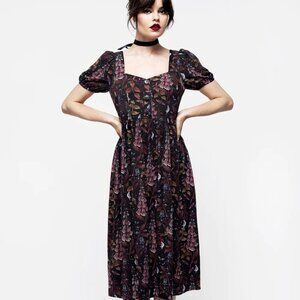 Disturbia Foxglove Button Detail Midi Dress